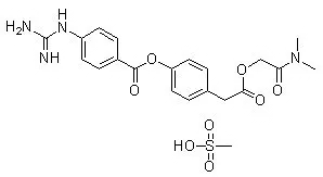 蛋白酶抑制剂Camostat Mesilate卡莫司他的结构式